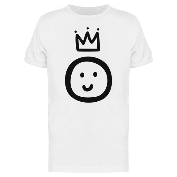 Fun Face Doodle With Crown Tee Men's -Image by Shutterstock