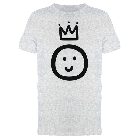 Fun Face Doodle With Crown Tee Men's -Image by Shutterstock