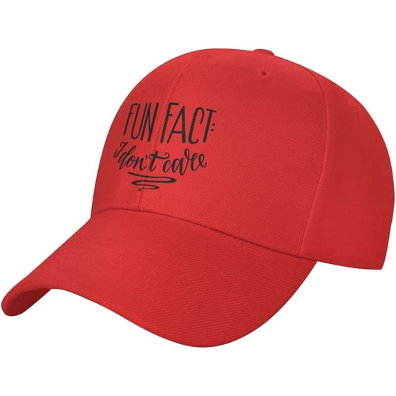 Fun Fact I Don't Care Baseball Cap Women Ponytail Hat Sun Hat Cowboy hat Men Hat Dad Hat Trucker hat Black