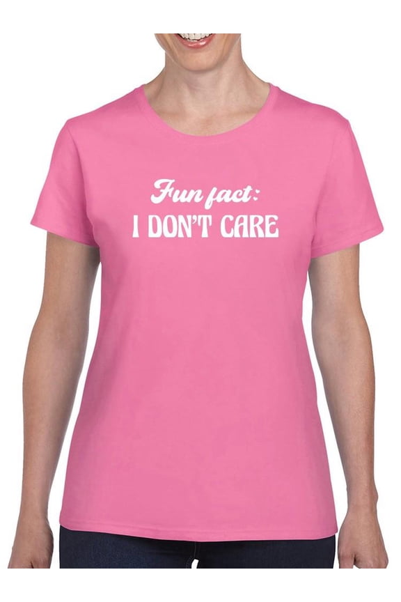 Fun Fact I Don't Care T-Shirt Women -Smartprints Designs, Female Large