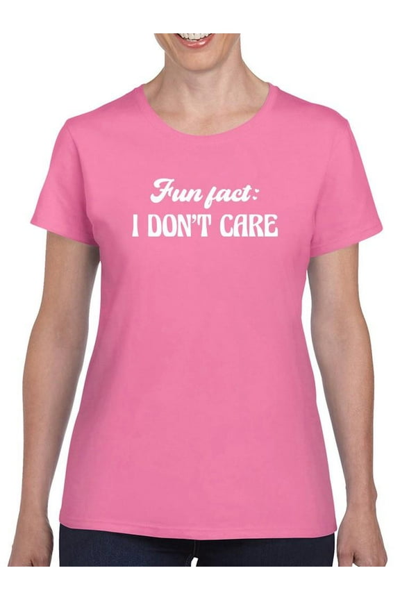 Fun Fact I Don't Care T-Shirt Women -Smartprints Designs, Female x-Large