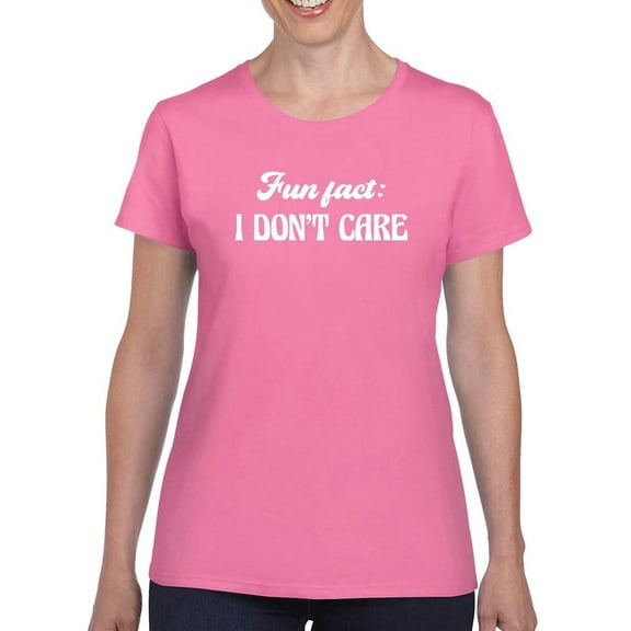 Fun Fact I Don't Care T-Shirt Women -Smartprints Designs, Female x-Large
