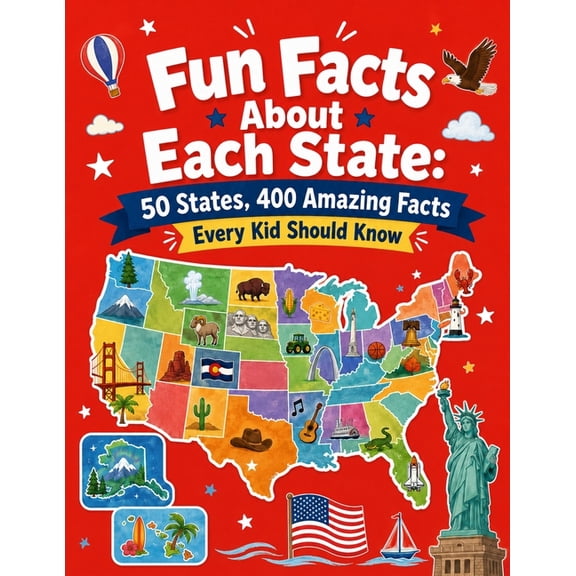 Fun Facts About Each State: 50 States, 400 Amazing Facts Every Kid Should Know, (Paperback)
