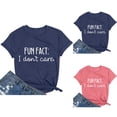 thumbnail image 1 of Fun Facy I Don't Care Graphic Tees for Women Summer Casual Short Sleeve Crewneck Funny Saying T Shirts, 1 of 3