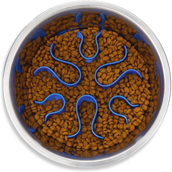 Fun Feeder Stainless Steel Slo Bowl for Dogs, Medium, 8.3"