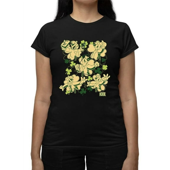 Fun, Festive, And Shamrock-Themed ICEE Bear Graphic Women's T-shirt