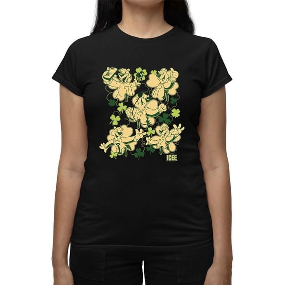 Fun, Festive, And Shamrock-Themed ICEE Bear Graphic Women's T-shirt