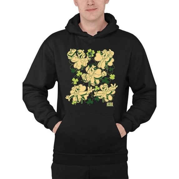 Fun, Festive, And Shamrock-Themed ICEE Bear Men's Hoodie