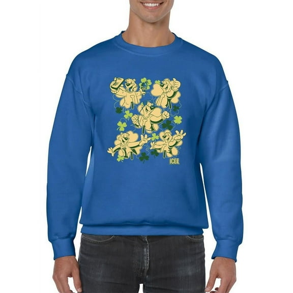 Fun, Festive, And Shamrock-Themed ICEE Bear Men's Sweatshirt