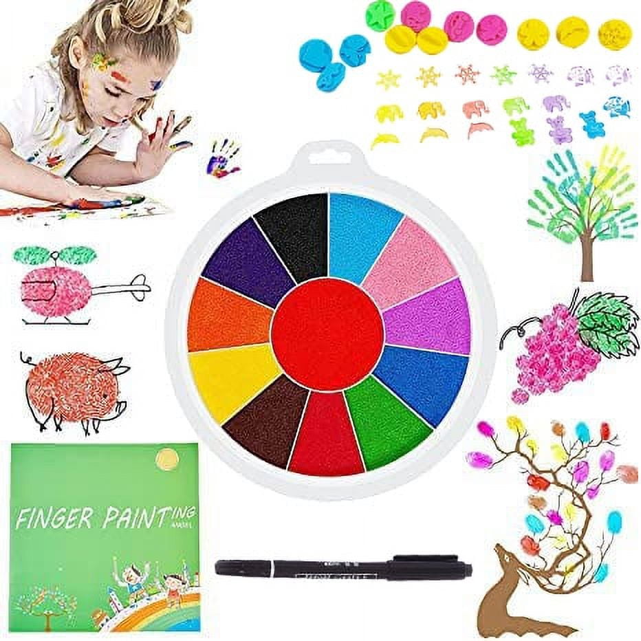 Funny Finger Painting Kit Finger Drawing Toys and Picture Album Kids  Washable Finger Paint Set, Kids Early Learning Toys Finger Paint for Kids  Gifts
