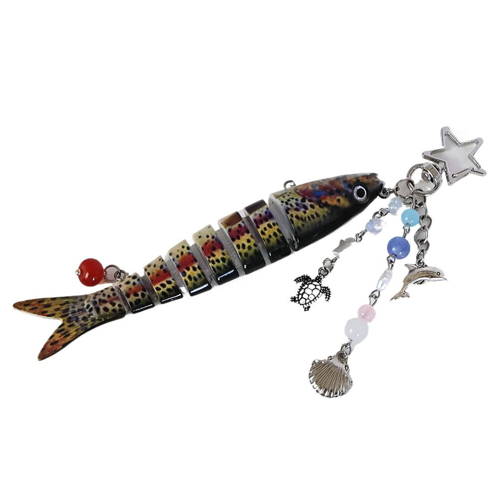 Fish Keyring Fun Fish Keychain 3d Fish Keychain Realistic Fishing Lure Pendant Key ...
