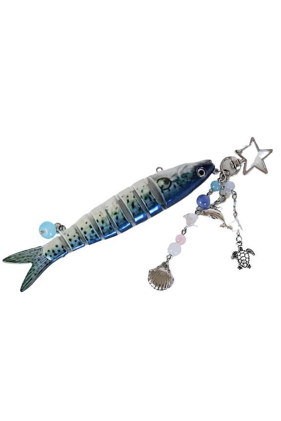 Fun Fish Keychain 3d Fish Keychain Realistic Fishing Lure Pendant Key Chain Fisherman Fishing Bait Keyring Gift