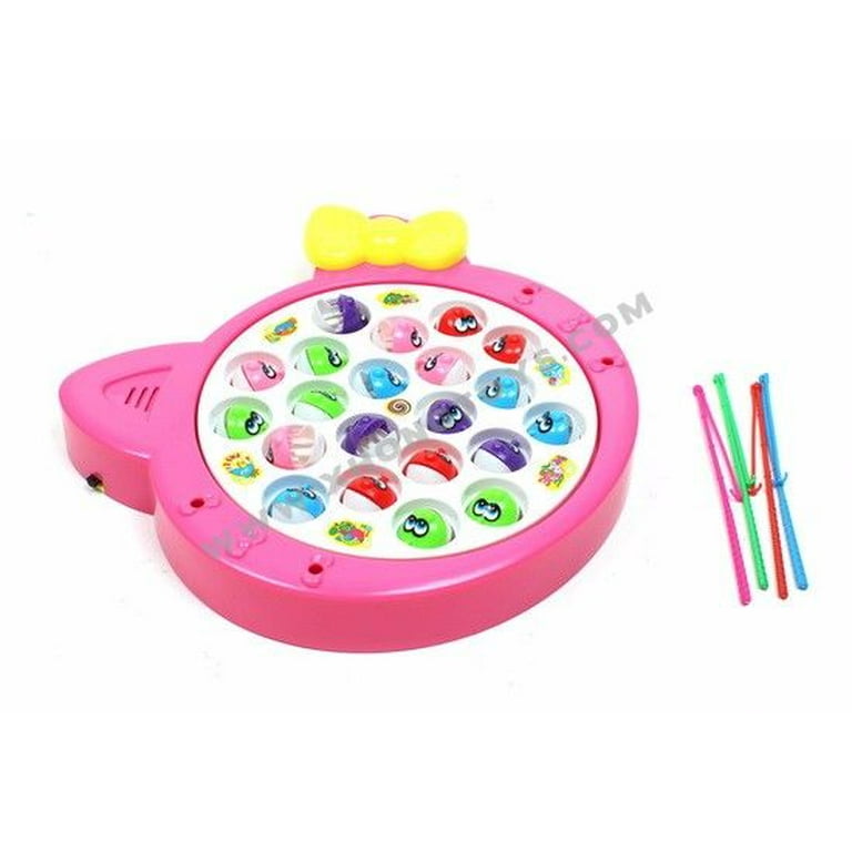 Fun Fishing Game Toy Set Battery Operated Fishing Game Play Set Includes 21  Fish and 4 Fishing Poles Safe and Durable Gift