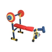 Fun & Fitness For Kids Childrens Exercise And Weight Lift Bench Set