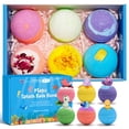 thumbnail image 1 of Fun Fizzy Bath Bombs for Children, 6 Fragrances and Colors, Natural Kid-Friendly Formula, Gift for Kids (6-pack), 1 of 12