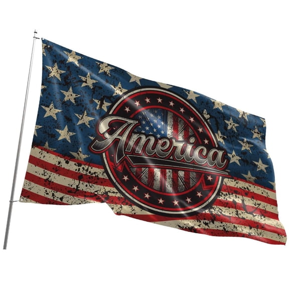 Fun Flags America Vintage Flag - Durable and Weather Resistant Patriotic Flags, Vibrant Color USA Banner, 3x5 Indoor And Outdoor Flag