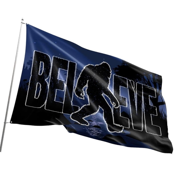 Fun Flags Sasquatch Flag - Durable and Weather Resistant Fishing Flags, Vibrant Color Country Banner, 3x5 Indoor And Outdoor Flag