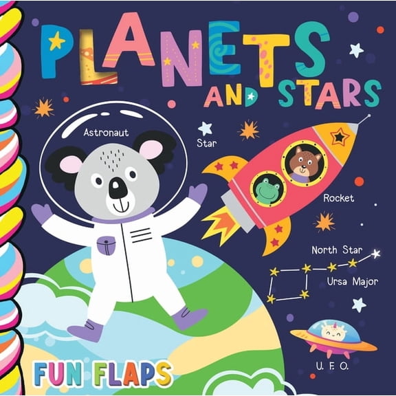 Fun Flaps Planets and Stars, (Board Book)