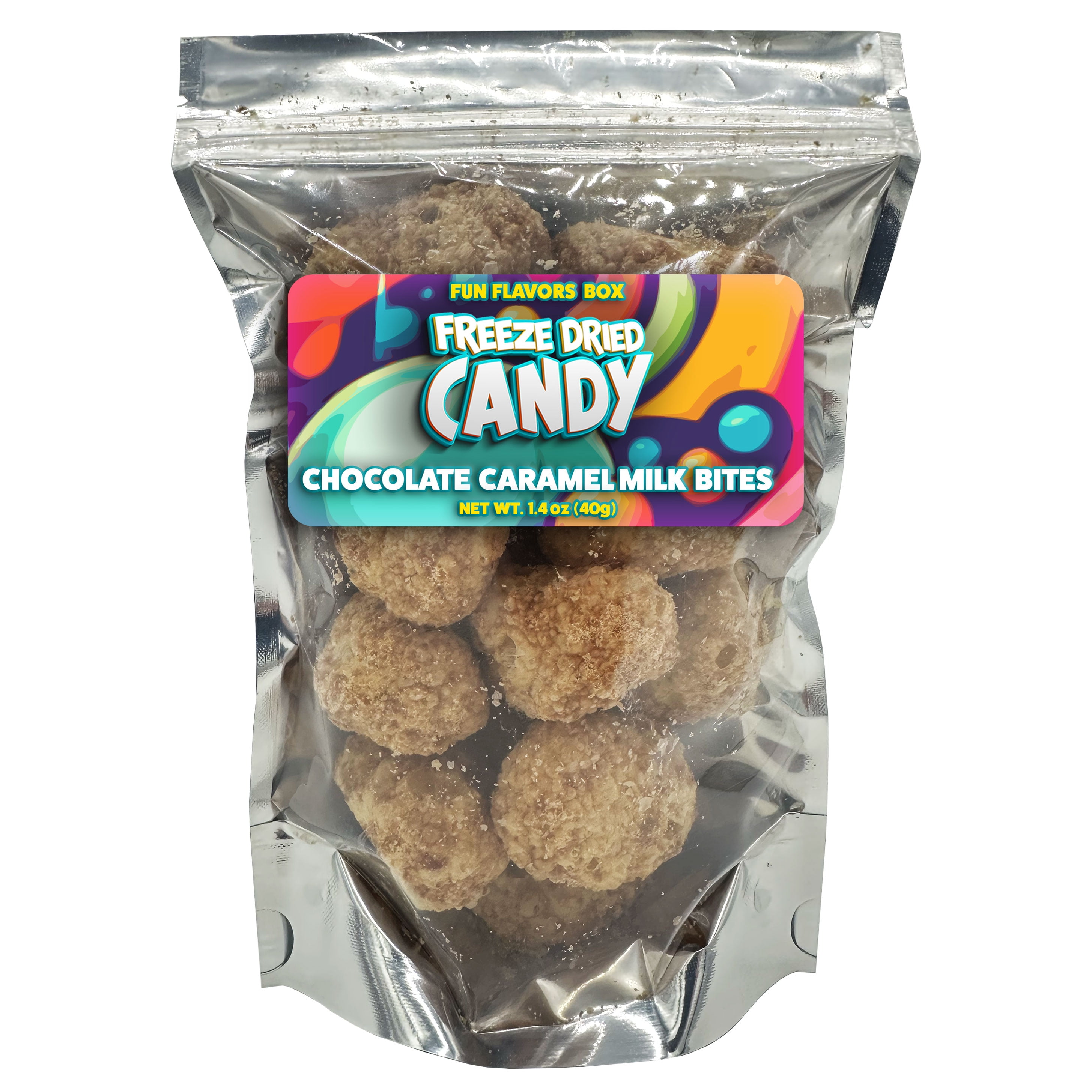 Fun Flavors Box Freeze Dried Candy, Chocolate Caramel Milk Bites ...