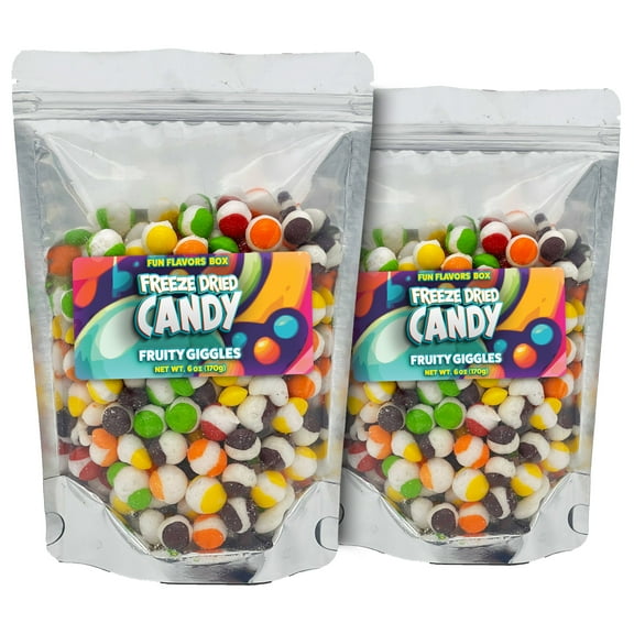 Fun Flavors Box Freeze Dried Candy Fruit Crunch Originals Treats- Original Fruit Flavors 2 Count 6oz each