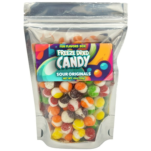 Fun Flavors Box - Freeze Dried Candy Sour Fruity Originals Treats, 4oz