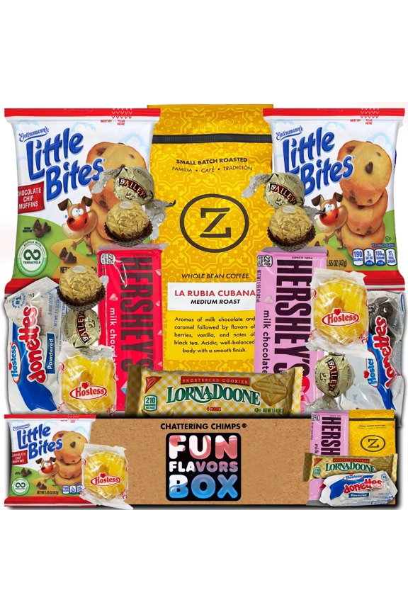 Gourmet Coffee Gift Basket, Medium Roast Snack Box