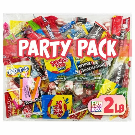 Fun Flavors Box Halloween Bulk Candy 32 oz Variety Pack Party Mix Individually Wrapped Fun Size Candies