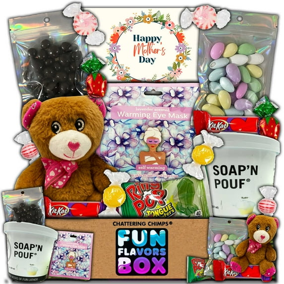 Fun Flavors Box Mothers Day Gift Set Variety Pack Care Package, Chocolates, Candy, Gifts