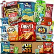 Fun Flavors Box Nut Free Diet Healthy Snack Care Package - 20 Snacks Variety Assortment of Chips, Cookies, Candy, Bars, Snacks Gift Box