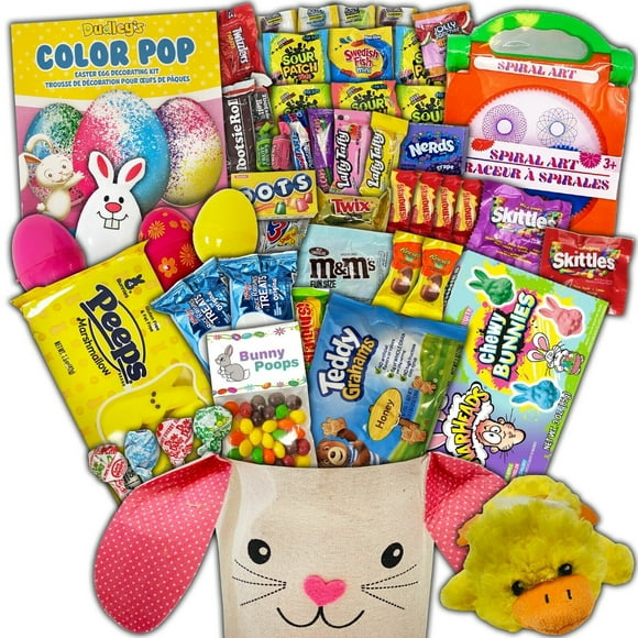 Fun Flavors Box Pink Easter Basket Fillers Candy Chocolates Snacks Gift Box