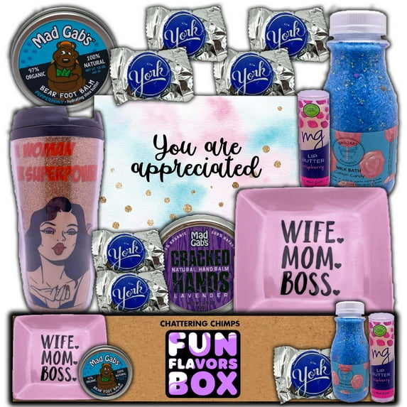 Fun Flavors Box-Women's Self-Care Package Appreciation Gift Box