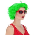 thumbnail image 1 of Fun Flip Clown Wig  - Green, 1 of 2