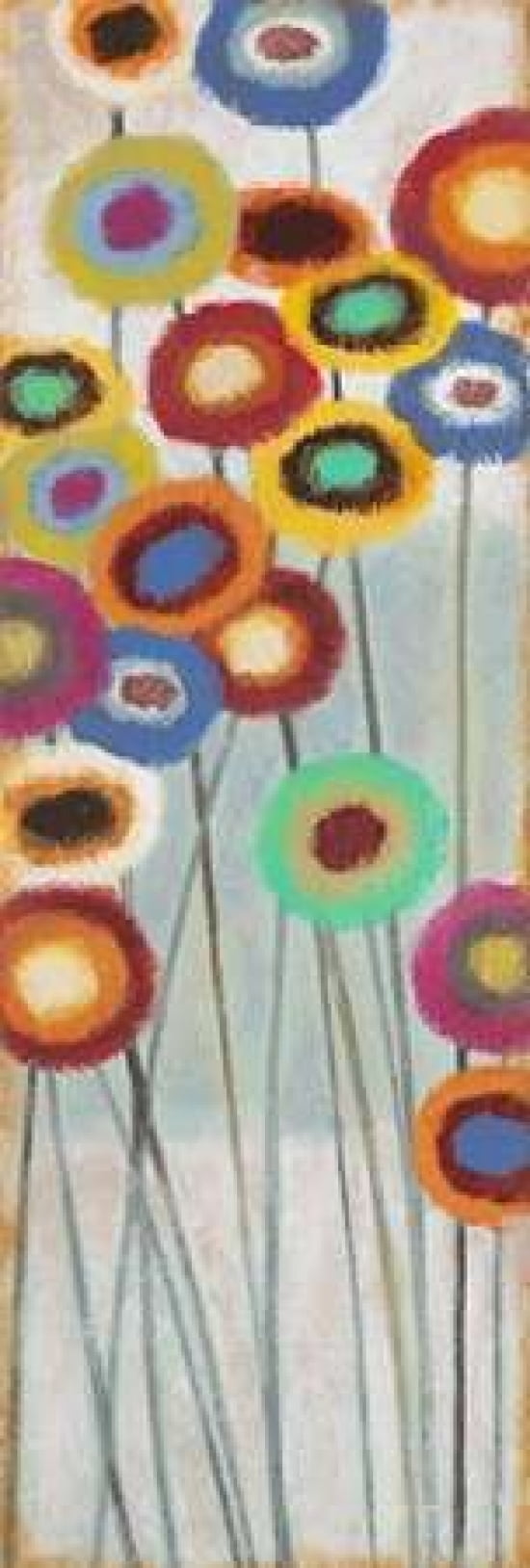 Fun Floral 1 Canvas Art - Norman Wyatt Jr (12 x 36)