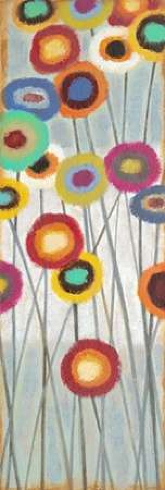 Fun Floral 2 Canvas Art - Norman Wyatt Jr (12 x 36)