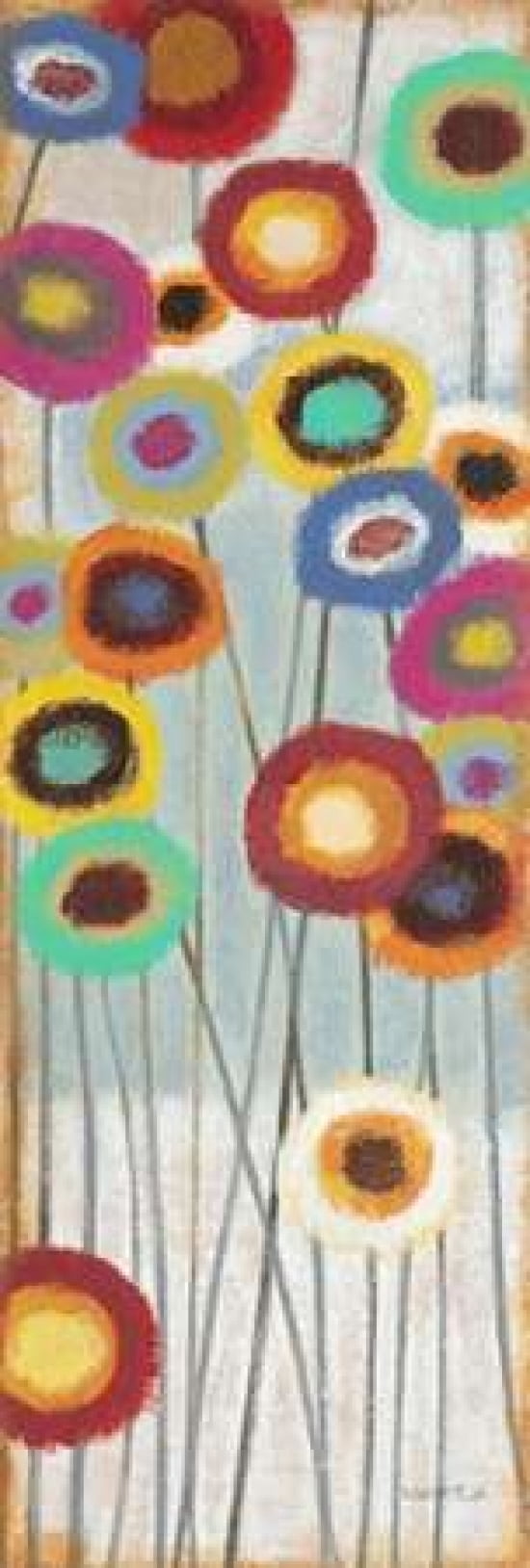 Fun Floral 3 Canvas Art - Norman Wyatt Jr (8 x 24)