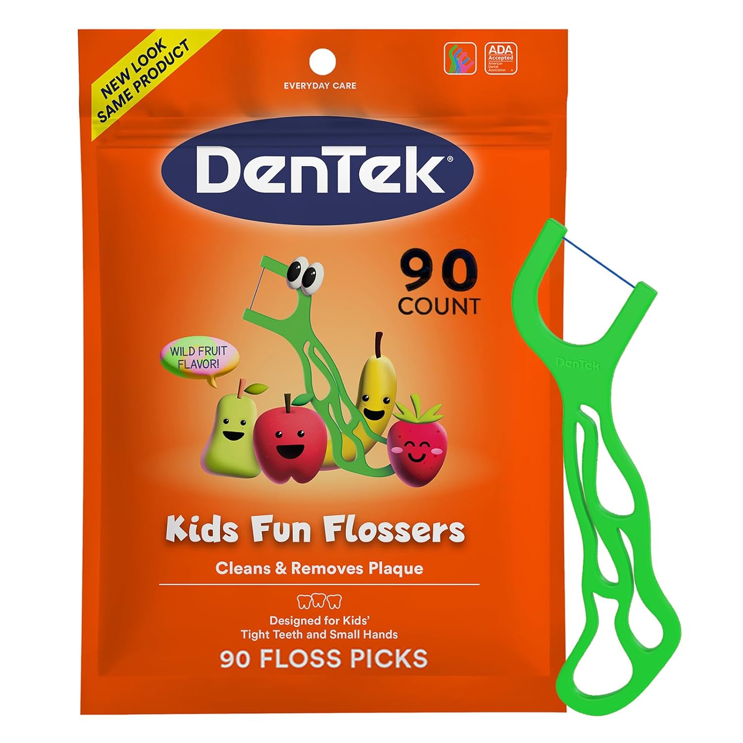 Fun Picks Fun Flossers – Kids Floss Picks with Wild Fruit Flavor, 90 Count ...