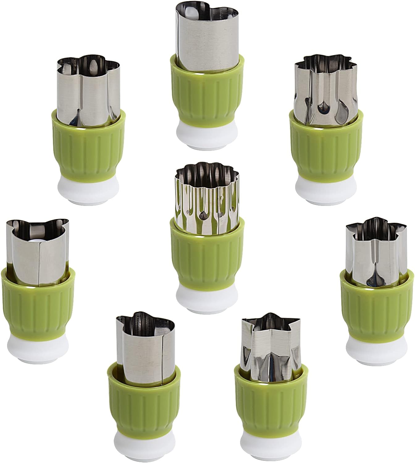 Fun Food Adventures 8 Pcs Vegetable Cutter Shapes Set Fruit and