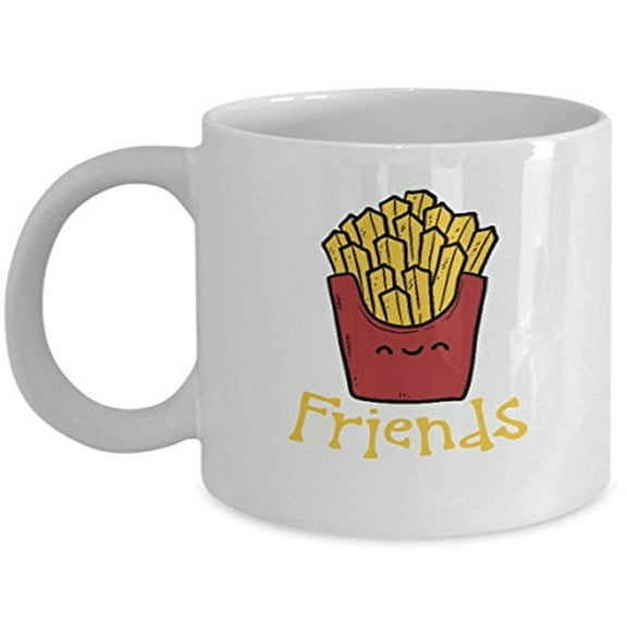 Friends French Fries 11 oz Coffee Mug - Fun Design White Ceramic Gift