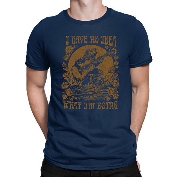 Fun Frog On Guitar Graphic Shirt T-shirt Color Men's