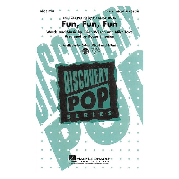 Fun, Fun, Fun ShowTrax CD by Beach Boys Arranged by Roger Emerson