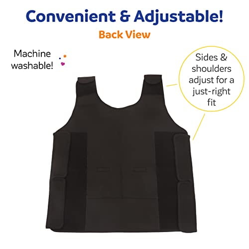 Fun and Function Black Weighted Compression Vest for Kids & Adults