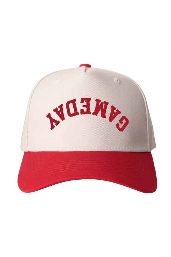 Fun "GAMEDAY" Upside Down Trucker Cap Reversible Novelty Hat Adjustable Snapback for Men and Women Game Day Essential