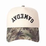 Fun "GAMEDAY" Upside Down Trucker Cap Reversible Novelty Hat Adjustable Snapback for Men and Women Game Day Essential,1 pcs,Off-White-Camo