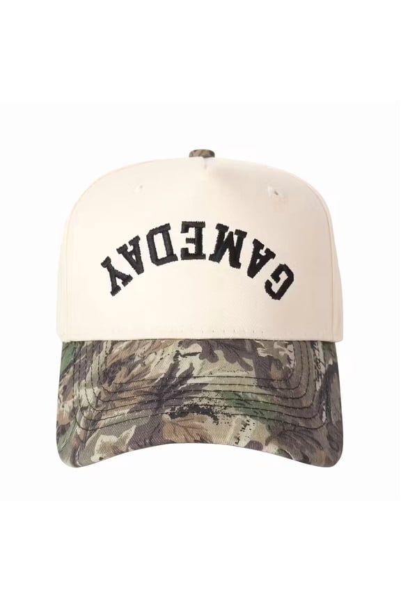 Fun "GAMEDAY" Upside Down Trucker Cap Reversible Novelty Hat Adjustable Snapback for Men and Women Game Day Essential