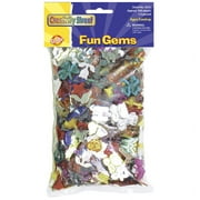 Fun Gems, Assorted Shapes, Colors & Sizes, 0.5 lb. | Bundle of 10 Packs