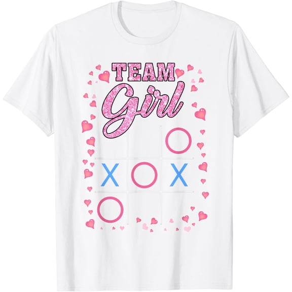 Fun Gender Reveal Baby Shower Party Team Girl Men Women Kids T-Shirt100% cotton