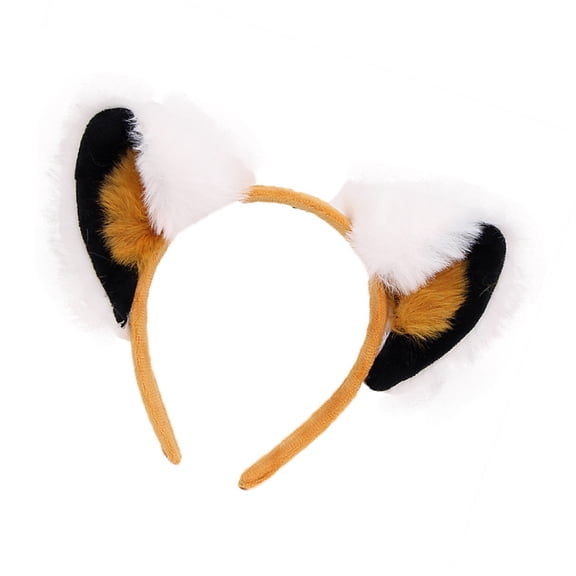 Fun Giraffe Print Headband Soft Plush Ears Headpiece Hair Hoop Perfect For Conventions Selfie Props