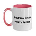 thumbnail image 1 of Fun Grandson Two Tone 11oz Mug, Grandson You're Pretty Special, Present For Grandchild, Joke Gifts From Granddad, Two tone mug, Unique mug, Grandson gift, 1 of 2