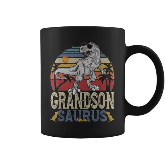 Fun Grandsonsaurus Rex Dinosaur Grandson Saurus Family Coffee Mugs