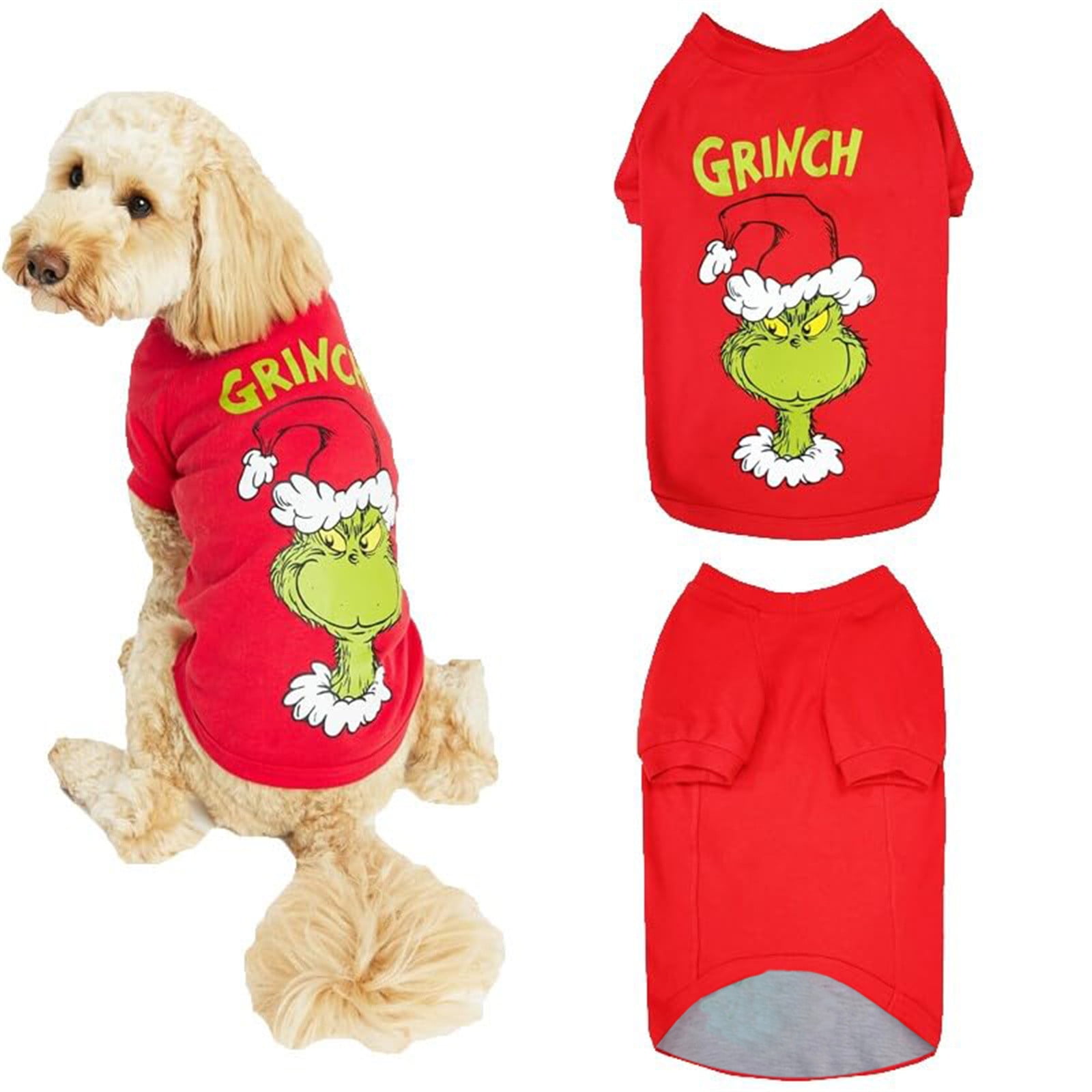 Fun Grinch Costumes Grinch Santa Dog Costume, Halloween Christmas ...